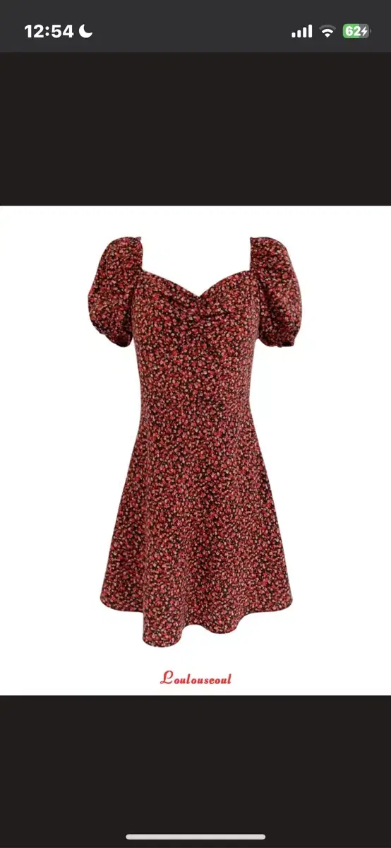 【Loulouseoul】Red Pansy Dress 루루서울 (L/S Collection) Red Pansy Dress_레드 팬지 드레스